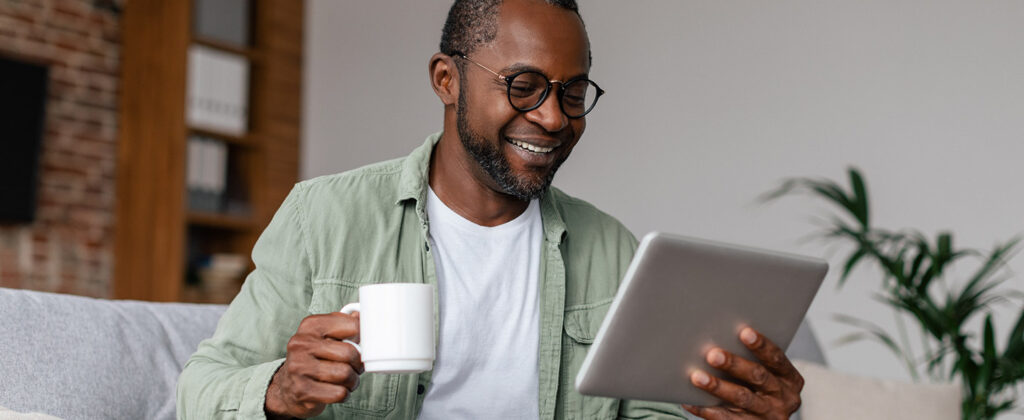 Man checking short term rental regulations on tablet