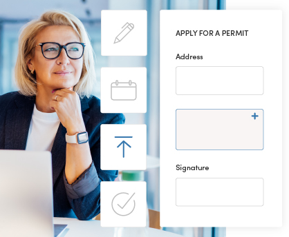 Local government simple form and services setup illustration