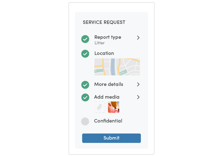 Simple service request app