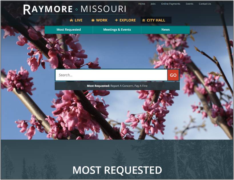 Raymore homepage 